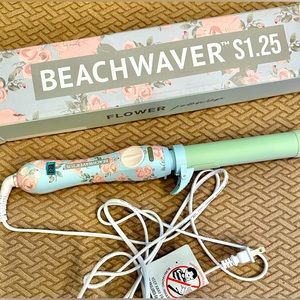 FLORAL BEACHWAVER S1.25 ROTATING CURLING IRON SAGE SKY